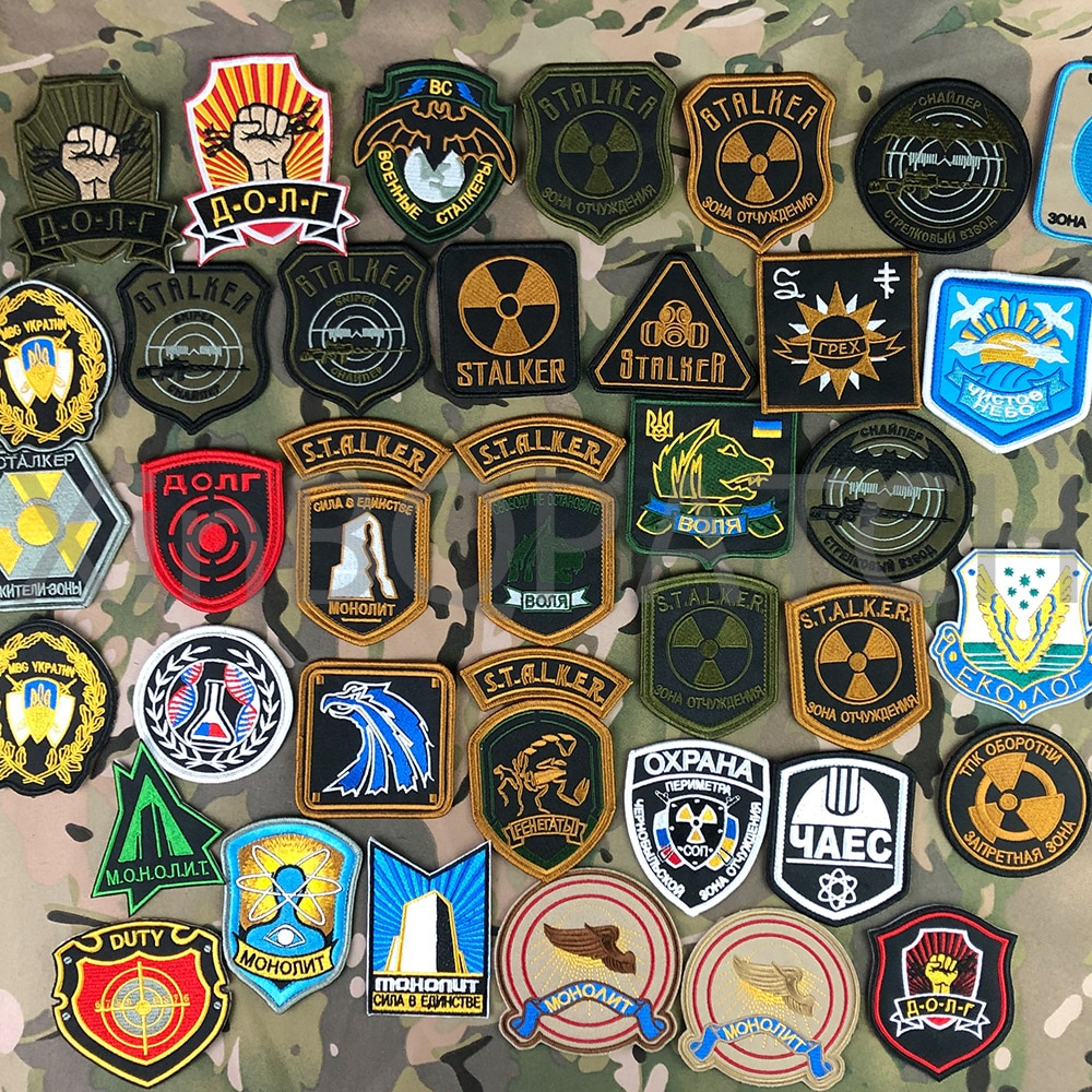 Stalker Team Morale Tactics Military Sew Iron On Embroidery Applique  Patches