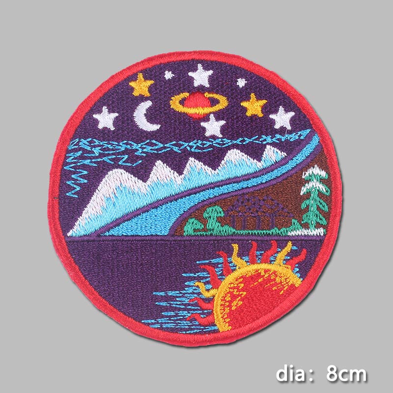 Explore Nature Mountain Travel Patches Embroidery Applique Sew Iron On DIY  Badge