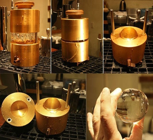 NEW Macallan Ice Ball Maker Machine Copper press mold With Tongs
