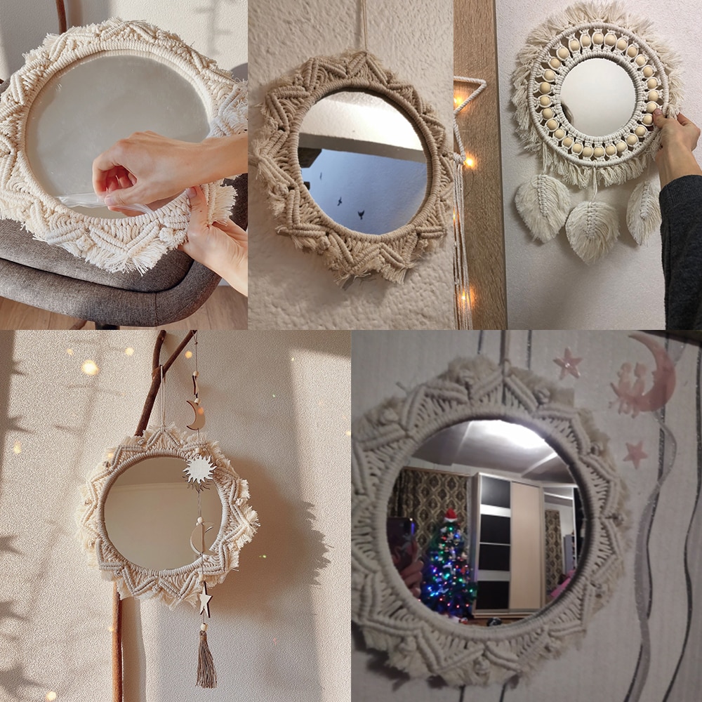 Macrame Round Mirrors – Růža Decor Boutique