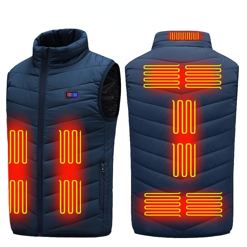 Comprar Chaleco calefactable para hombres y mujeres, chaqueta calefactable  por USB, ropa térmica para caza, chaqueta térmica de moda para invierno